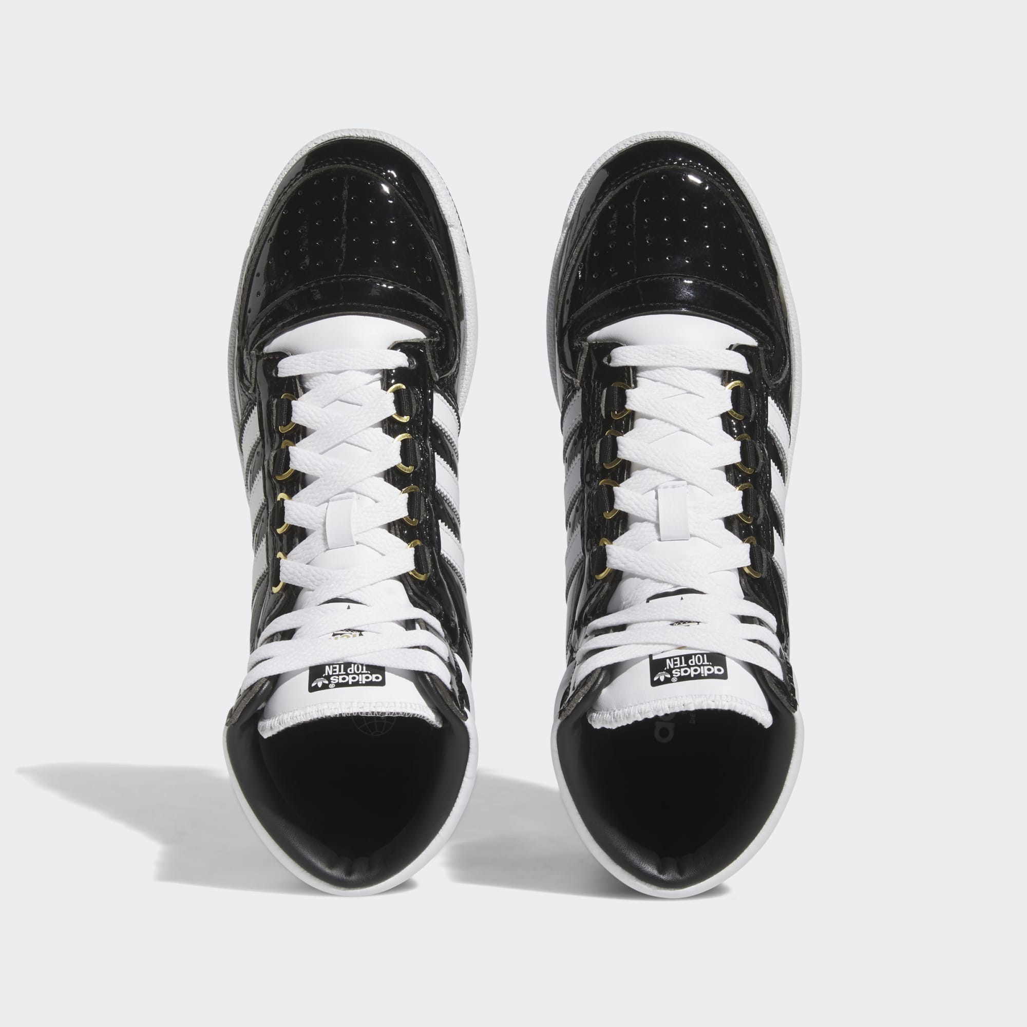 Adidas Top Ten Patent Leather Black White Adidas