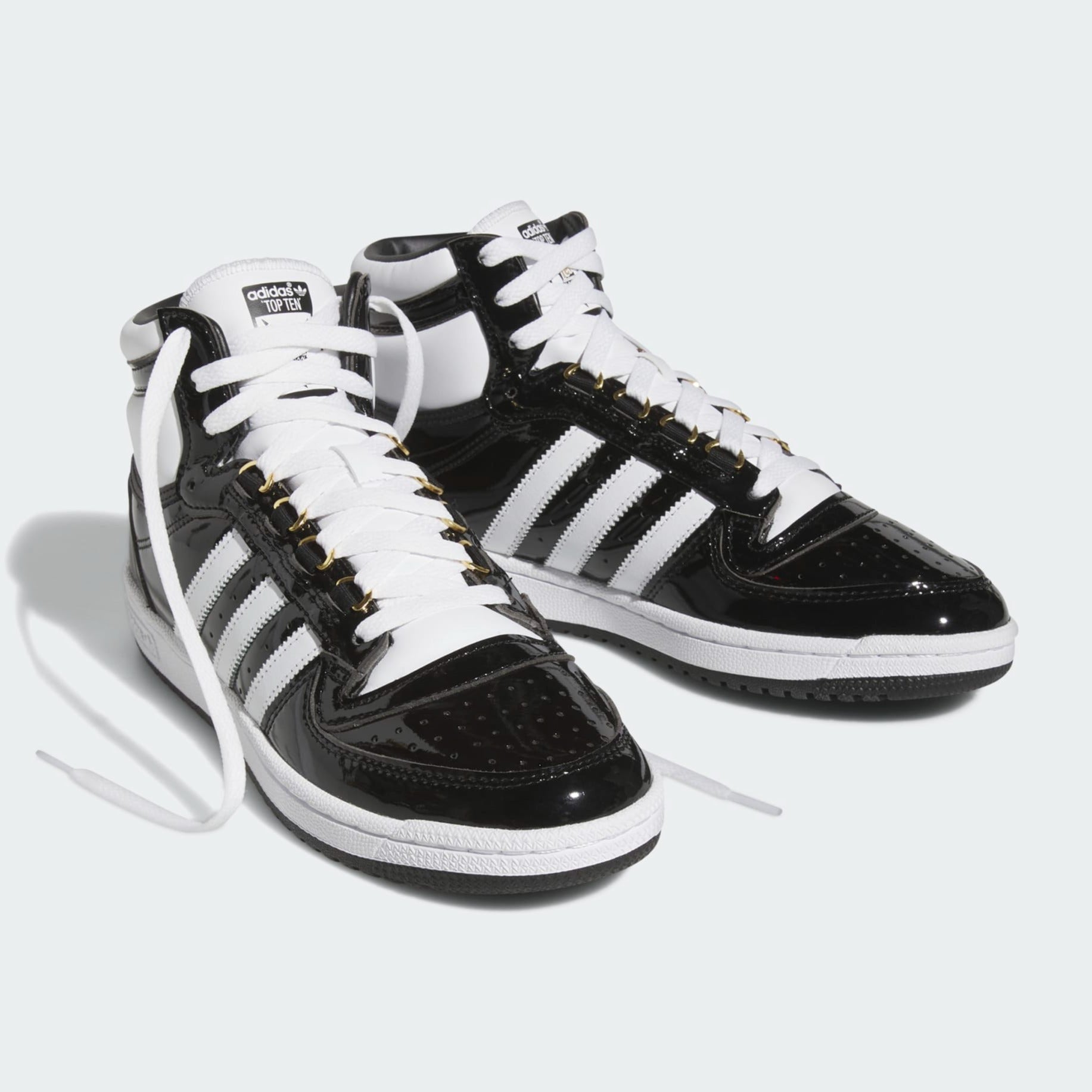 Adidas Top Ten Patent Leather Black White Adidas