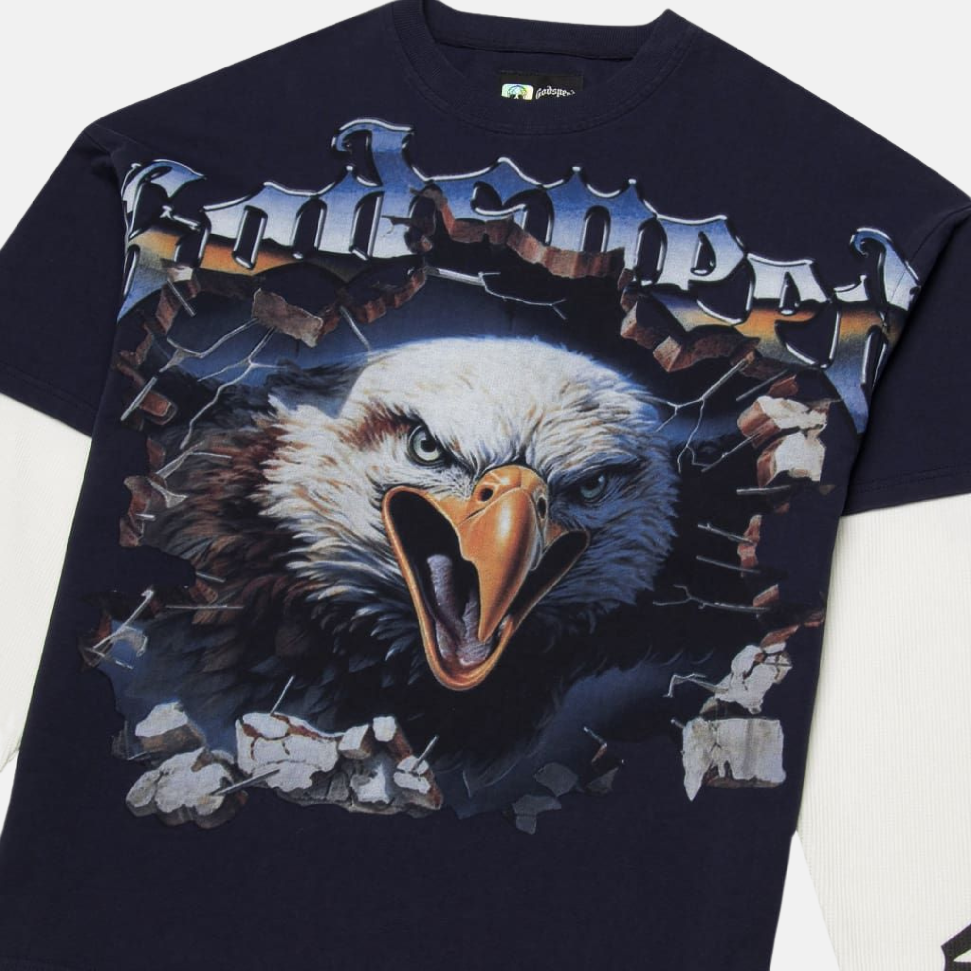 Godspeed Navy Spirit Animal Layered T-Shirt