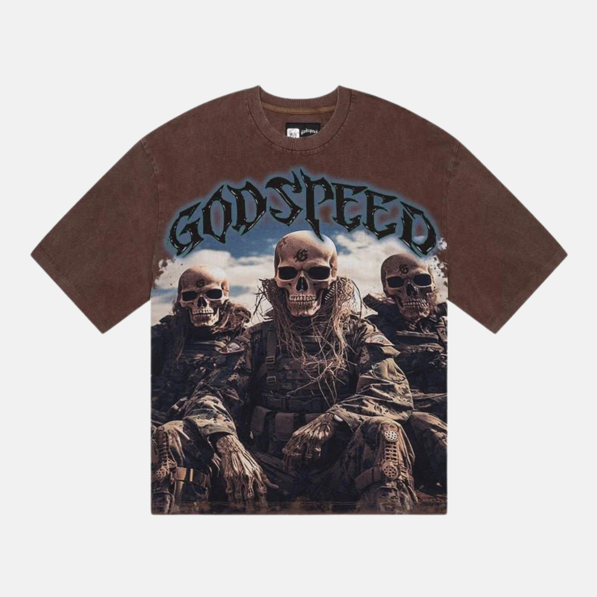 Godspeed Squadron Brown Wash T-Shirt
