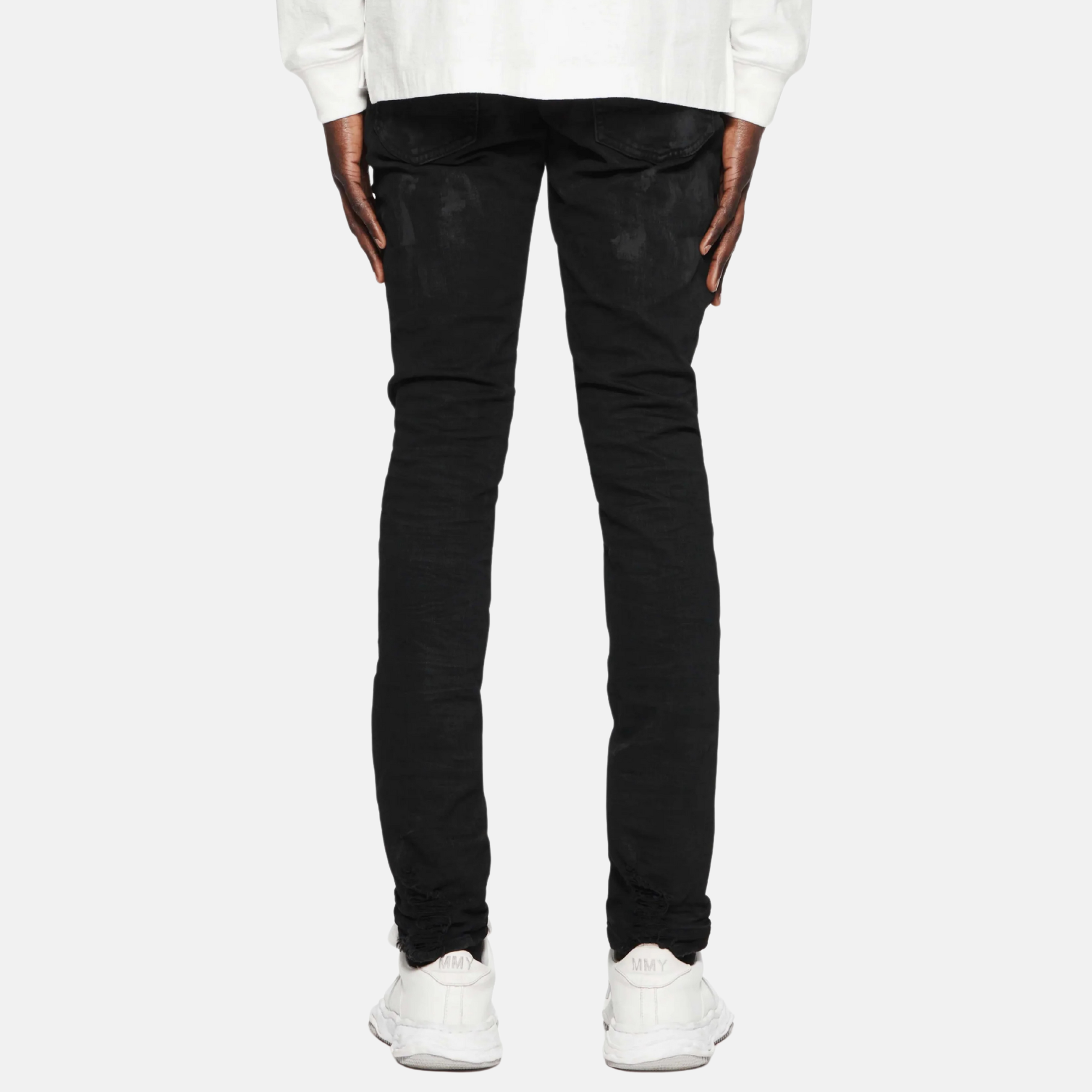 Purple Brand Black Oil Spill Jeans