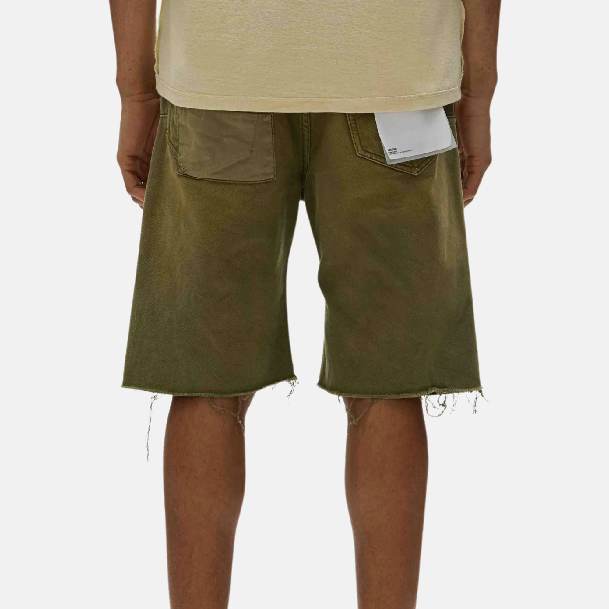 Purple Brand Green Patchwork Overdye Shorts